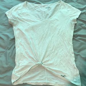 Hollister white tie shirt